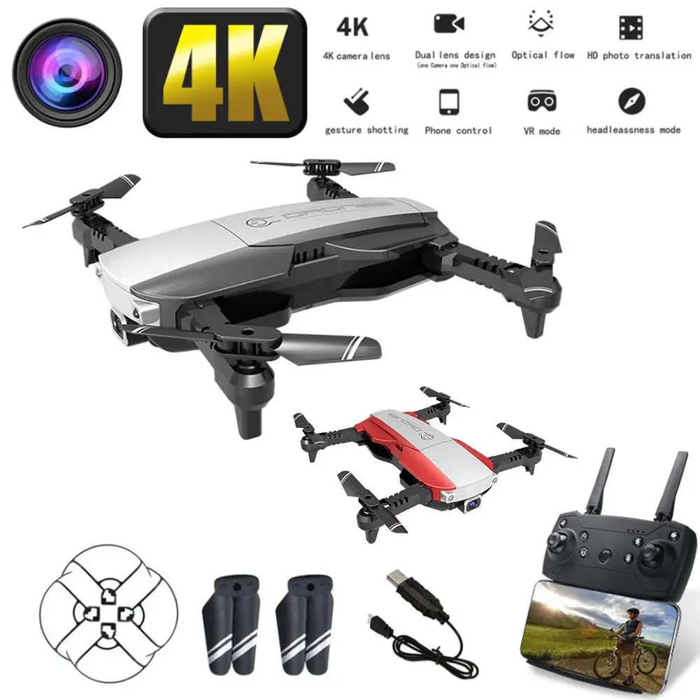 

RC Aircraft Electric Airplane Model 2.4G UAV 4K Quadcopter WIFI Real-time Transmission Drone Foldable Four-Axis Glider RC Toy