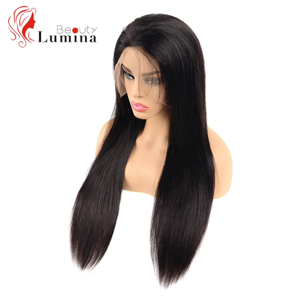 

Beauty Lumina 13x6 Lace Front Human Hair Wig For Women Pre plucked Remy Brazilian Straight Lace Wig 180 Density Natural Hairline