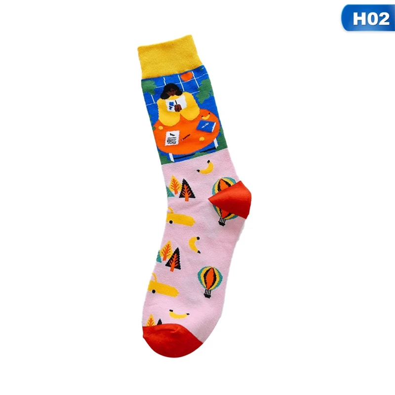 Colorful Creative Socks Women Socks Trend Crew Socks Non-slip Breathable Deodorant Comfortable - Цвет: SK2193H02