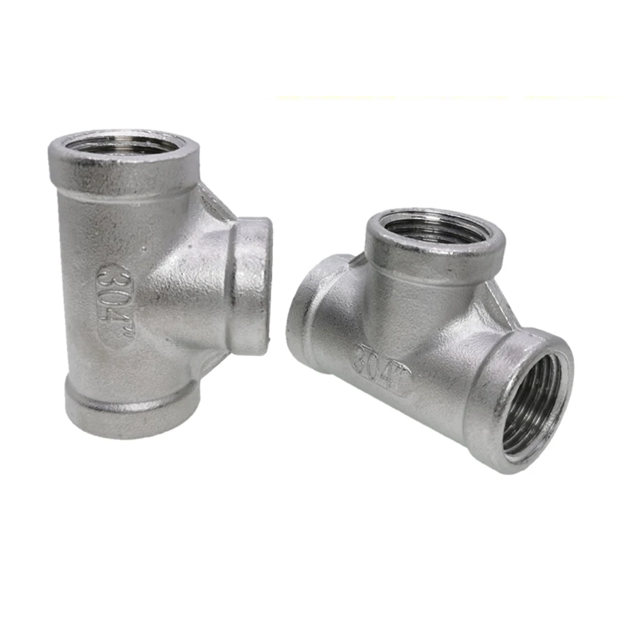 

1 PCS SS304 Stainless Steel Female Threaded 3 Way Tee T Pipe Fitting 1/8" 1/4" 3/8" 1/2" 3/4" 1"BSP Threaded