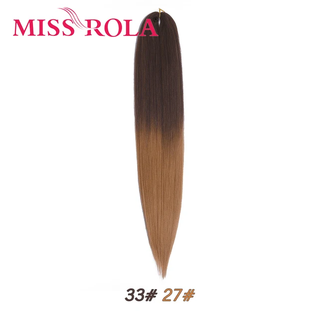 Miss Rola Synthetic 28Inch 100G NEW COLORS Hair Extension Yaki Straight Jumbo Braiding Hair Pre-Stretched Braid Kanekalon Hair 28INCH 100G