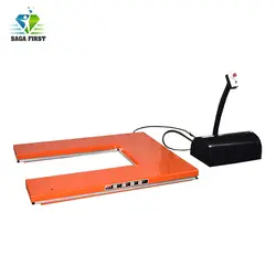 1-3 м высота U Тип ножничный подъемный стол с оранжевым цветом