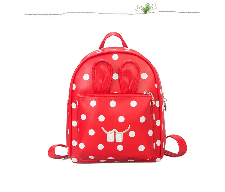 Детский 3D рюкзак в горошек с кроликом для девочек; mochilas escolares infantis; детские школьные сумки; милый ранец; школьные рюкзаки; детская сумка