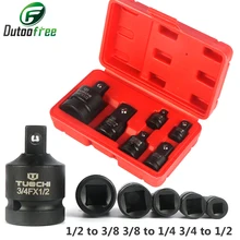 Adaptateur de convertisseur de douille, jeu de réducteurs de douilles à chocs 1/2 à 3/8 3/8 à 1/4 3/4 à 1/2 pour voiture, outil de réparation de Garage de vélo