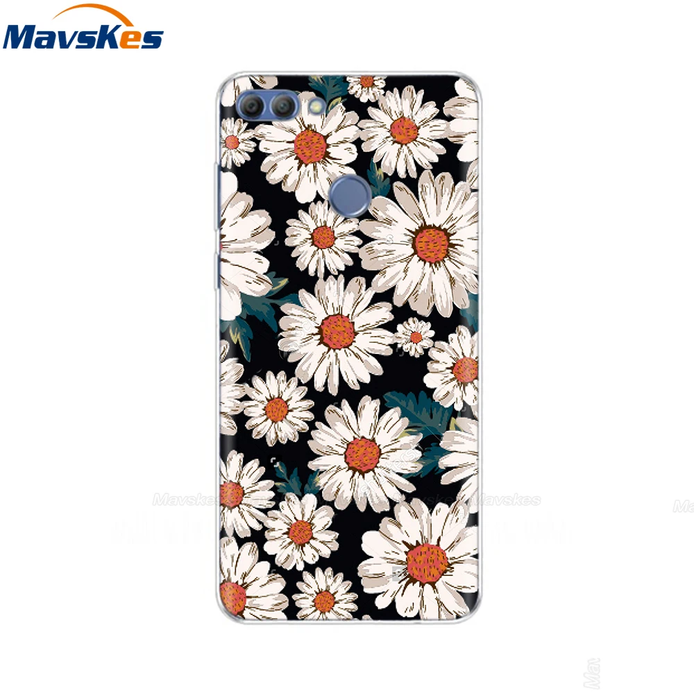 Смарт-чехол huawei P, мягкая силиконовая прозрачная задняя крышка ТПУ, чехол для телефона Couqe huawei P Smart Cover, FIG-LX1 Enjoy 7 S, чехол - Цвет: 16