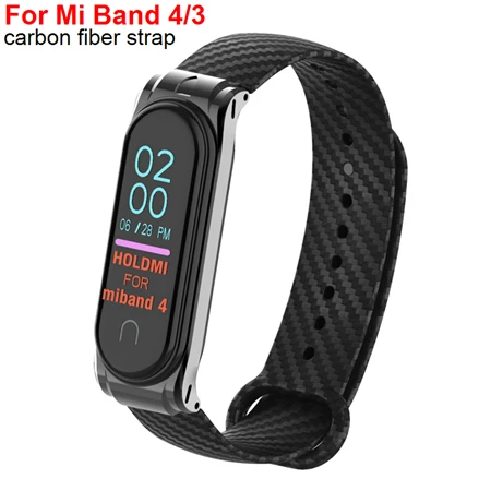 Цветной силиконовый ремешок mi Band 4 3 для mi Band 4 3 браслет из углеродного волокна для Xiaomi mi band 4 удлиненный спортивный ремешок mi Band 2 - Цвет: For Miband 4 3