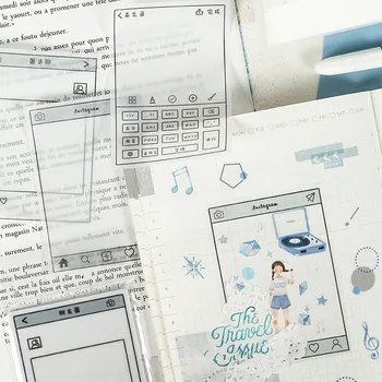 

Kawaii Sulphuric Acid Paper Note Paper Creative Cute Handbook Note Paper 4 Selections Stationery Planner Stickers