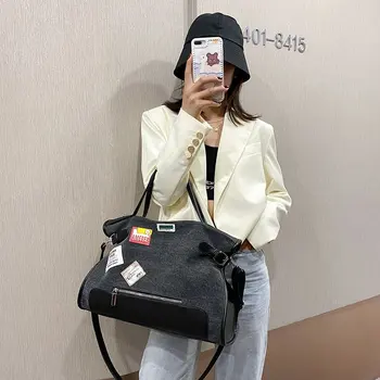 

2020 New Arrival Women Bag Denim Simple Large Capacity Shoulder Bag Niche Stitch Lady Handbag Fashion Tote Bag