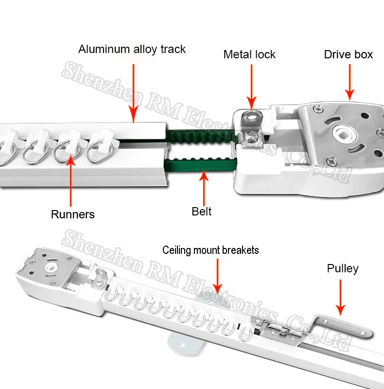  3m Xiaomi Super Silent Electric Curtain Track for Mijia Aqara Curtain engine Aqara B1/Dooya Curtain