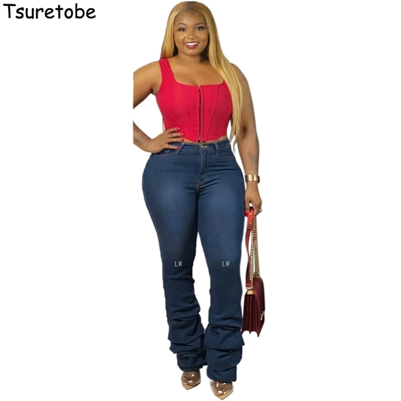 Tsuretobe Streetwear Stacked Jeans Women 2020 High Waist Jeans Letter Embroidery Fashion Denim Pants Vintage Trousers Female Tsuretobe Streetwear Stacked Jeans Women 2020 High Waist Jeans Letter Embroidery Fashion Denim Pants Vintage Trousers Female