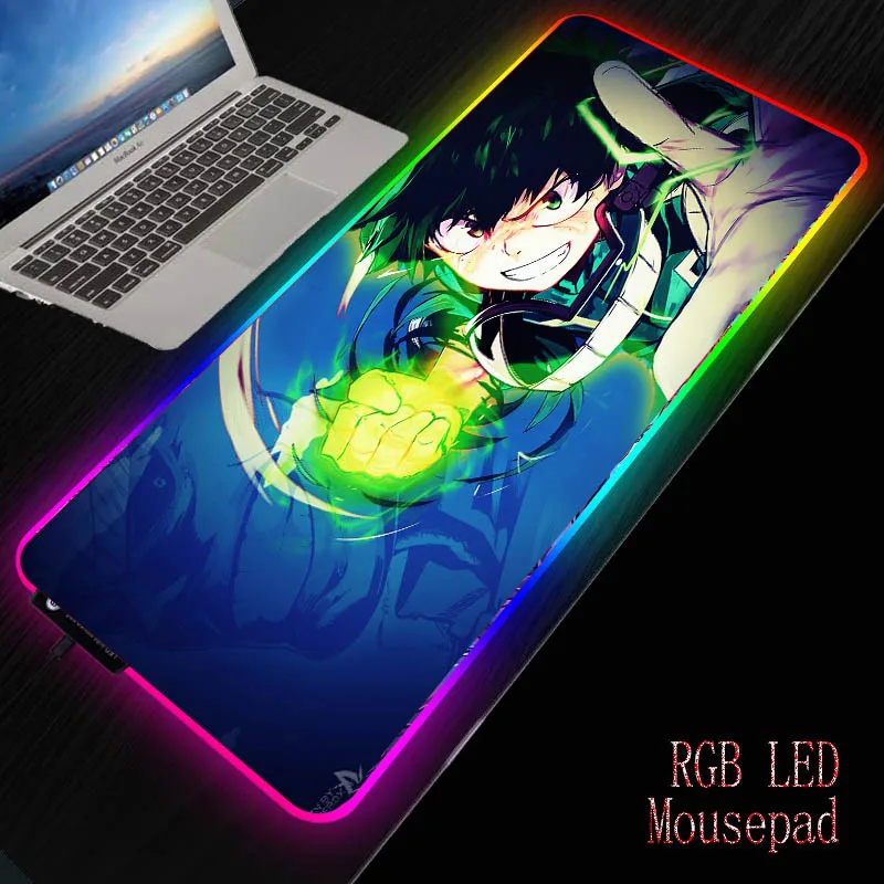 Большой игровой RGB коврик для мыши Mairuige My Hero моя геройская академия геймерский