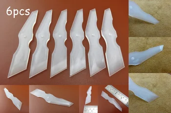 

6pcs Leather Craft Uniform Smear Board Glue Gumming Spreader Oil Dye Brush Tool - Edger Creaser Groover Skiver Beveler Slicker