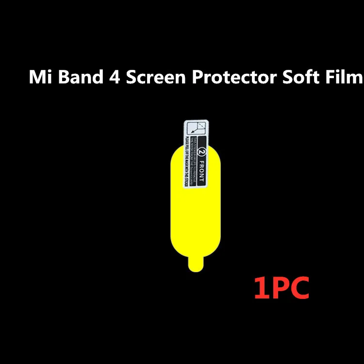 Screen film 1PC Для Xiaomi mi ремешок 4 ремешок силиконовый браслет для Xiaomi mi 4 аксессуары браслет mi Band 4 замена двойной цвет ремни - Цвет: Screen film 1PC