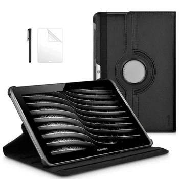 

360 Degree Rotating PU Leather Case for Samsung Tab 2 10.1 GT P5100 P5110 P5113 Tablet Case with Awake Sleep Case +FilmPen