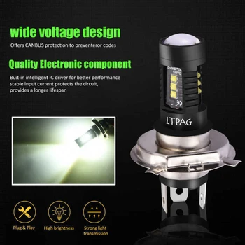

Beam LED Lights White Replacement Parts COB Conversion High Low DC 12V-24V