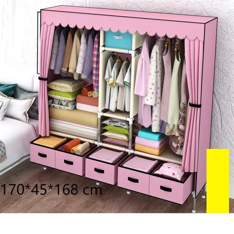 Для Armario De Almacenamiento Szafa Armoire Chambre шкаф для хранения Guarda Roupa мебель для спальни Mueble шкаф - Цвет: Version W