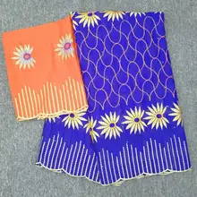 Швейцарские кружева ткань из Дубая, цветные ткани белого цвета в нигерийском стиле кружевной ткани Высокое качество Африканское швейцарское кружево ткань 5+ 2 м