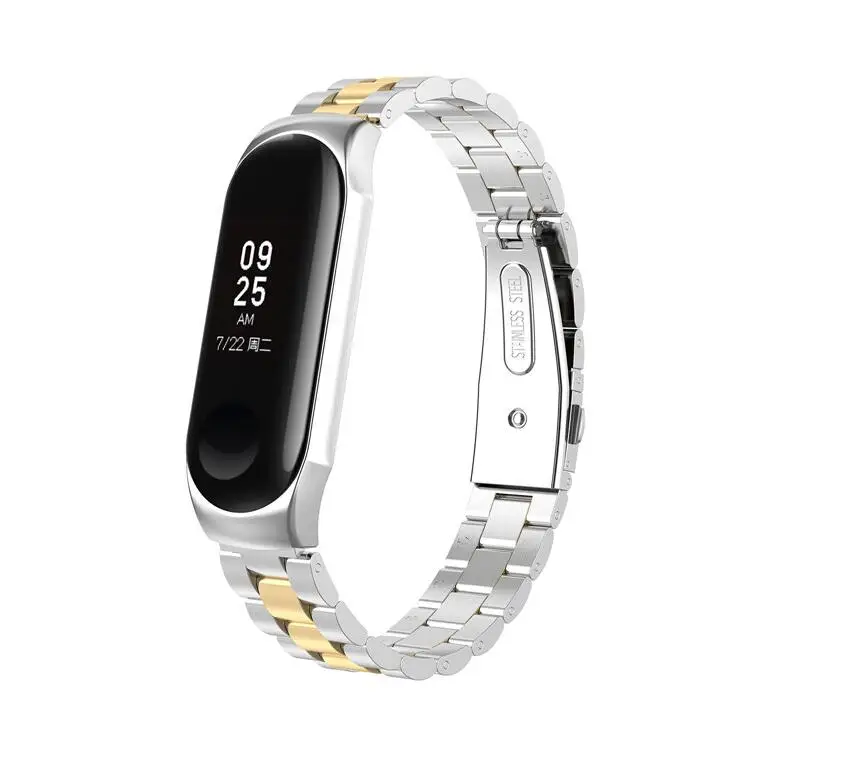 Ремешок на запястье для xiaomi mi band 3 4 mi band 4 сменный металлический ремешок на запястье браслет из нержавеющей стали напульсники+ металлический чехол