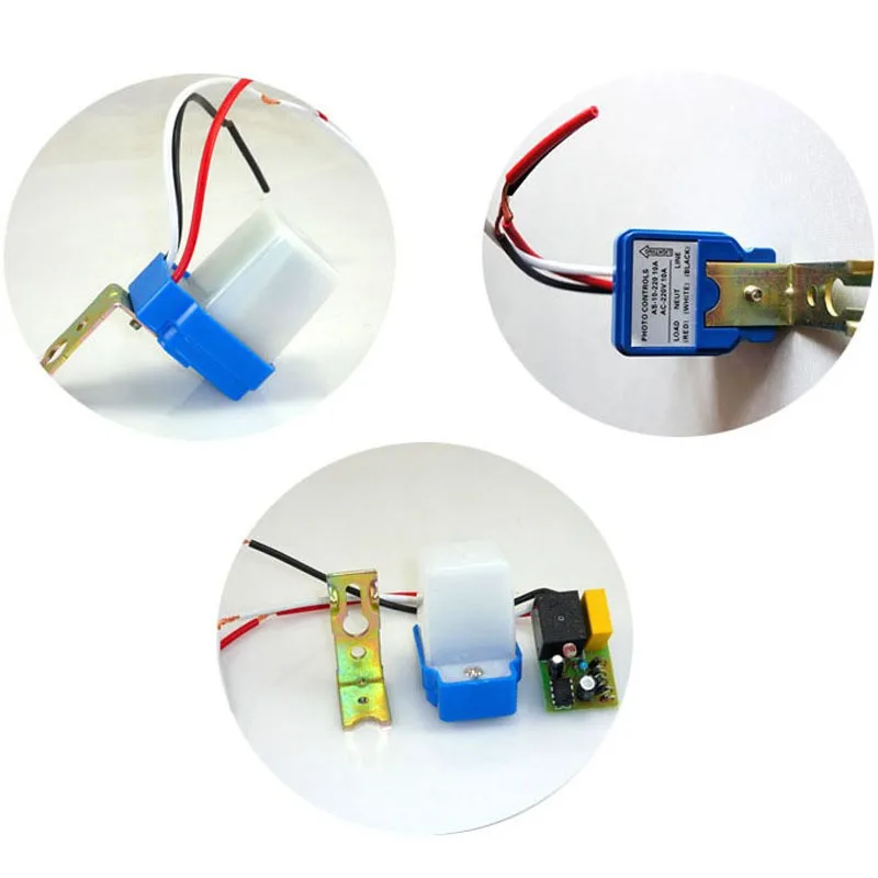 Непромокаемый переключатель управления светом A10 AC 220V DC 12V 24V Auto Photocell Street совместимый с резисторами фотоэлемент для освещения