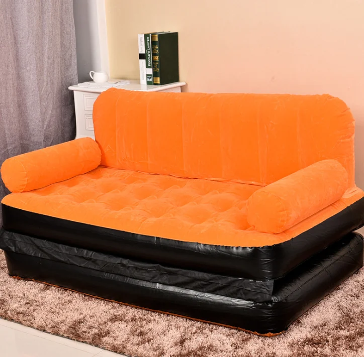 Красный Флокирование ПВХ five-in-one открытый диван-кровать вода шезлонг nap домашний диван - Цвет: Красный