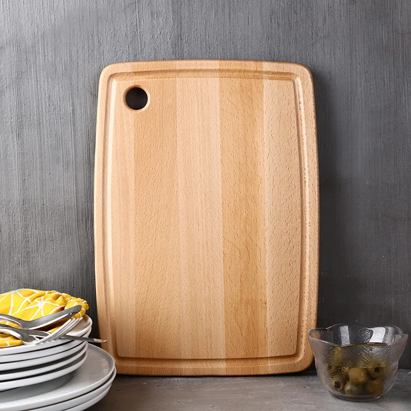 Beech Wooden Cutting Board Solid Wood Cut Fruit Sushi Wooden Cutting Board Restaurant Hotel Household Wood Cutting Board