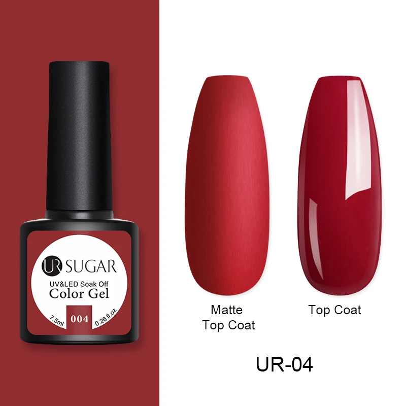004 Ur Sugar 60 цветов матовый Гель-лак для ногтей Полупостоянный замачивающийся УФ-Гель-лак матовый эффект гель для ногтей нужен Матовый верхний слой - Цвет: 004