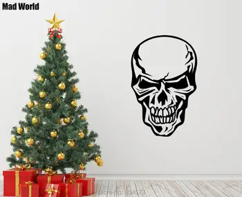 

Mad World-Pattern Skull Halloween Silhouette Wall Art Stickers Wall Decals Home DIY Decoration Removable Decor Wall Stickers