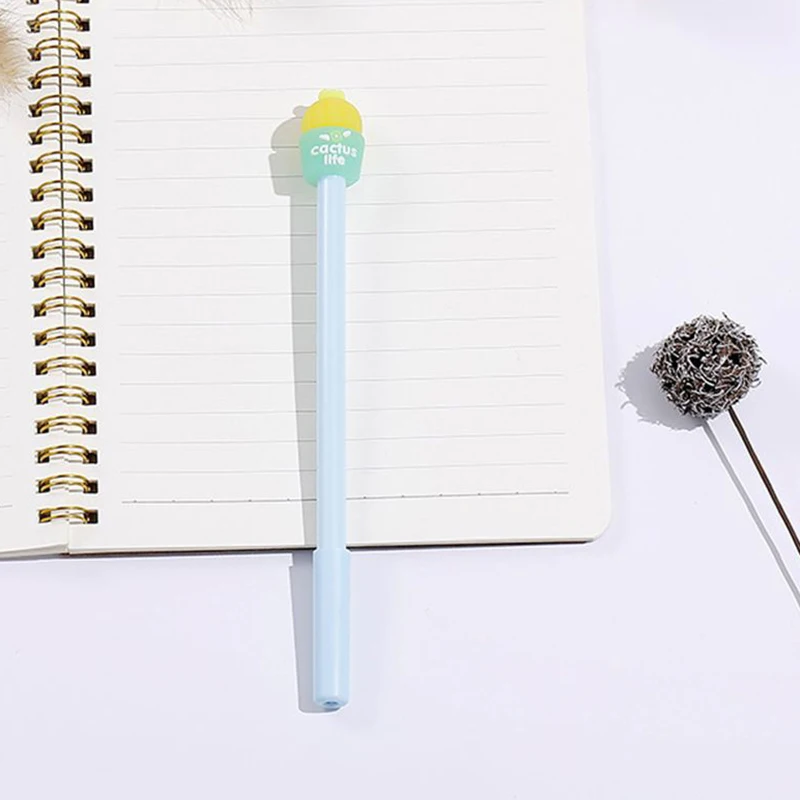 2 Pcs 0.38Mm Learning Stationery Cartoon Cute Cake Gel Pen Student Pen Black Signature Pens Neutral Pen School Suppliers