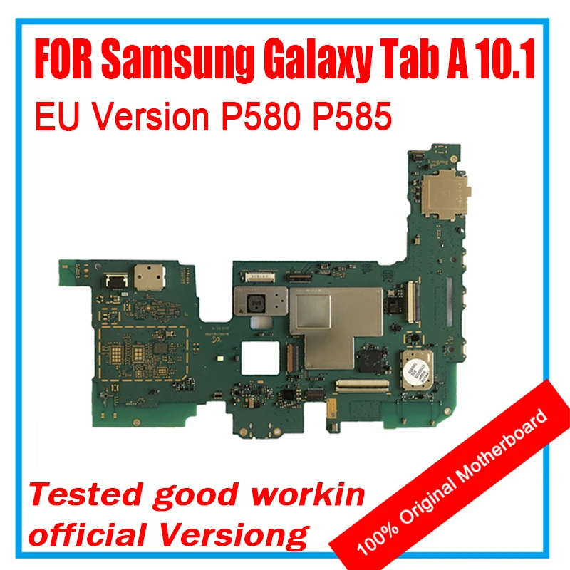 Original unlocked For Samsung Galaxy Tab A 10.1 Motherboard P580 P585 P588 Logic Board Mainboard With Full Chips | Мобильные