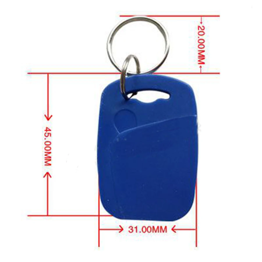 100 шт. RFID Ключ-тег ID/IC брелок для ключей 13,56 МГц/125 кГц FM1108/TK4100 копия/перезаписываемая для гаража/ворот/отеля контроль доступа
