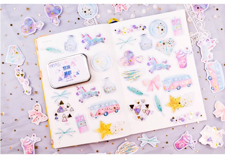 60Pcs/Pack Star Yan series sticker For Kids DIY Diary Scrapbooking Photo Albums