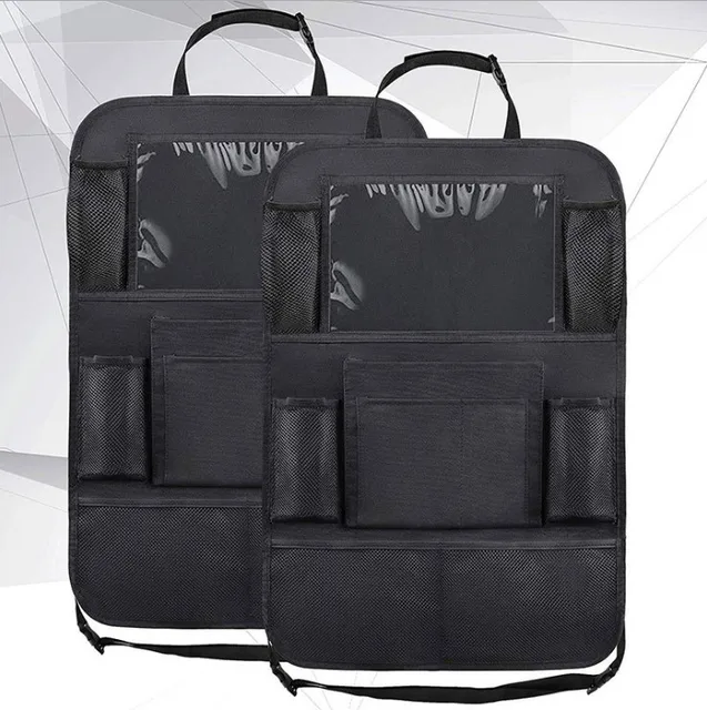 Car Organizer Multi-Pocket Car Auto Phone Pocket Pouch Car Back Seat Organizer Protector Hanging Storage Bag black