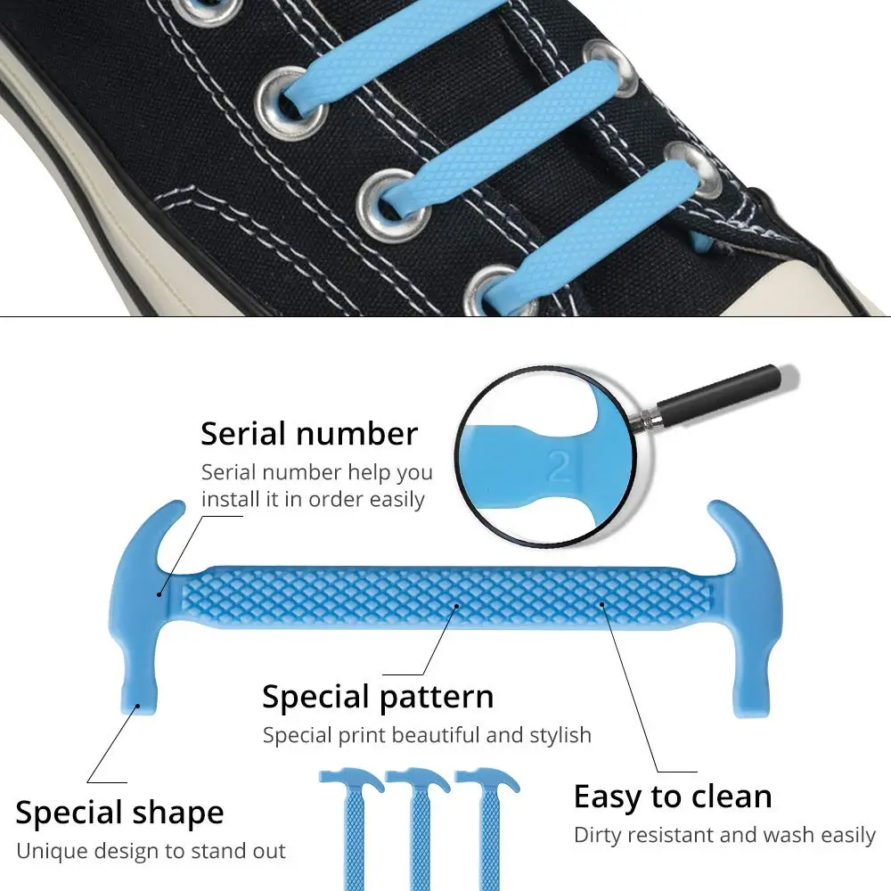 Эластичные шнурки, силиконовые шнурки для обуви, без шнурков, практичный и удобный, для мужчин и женщин, ленивые шнурки, с пряжкой, для отдыха, спорта, плоские шнурки