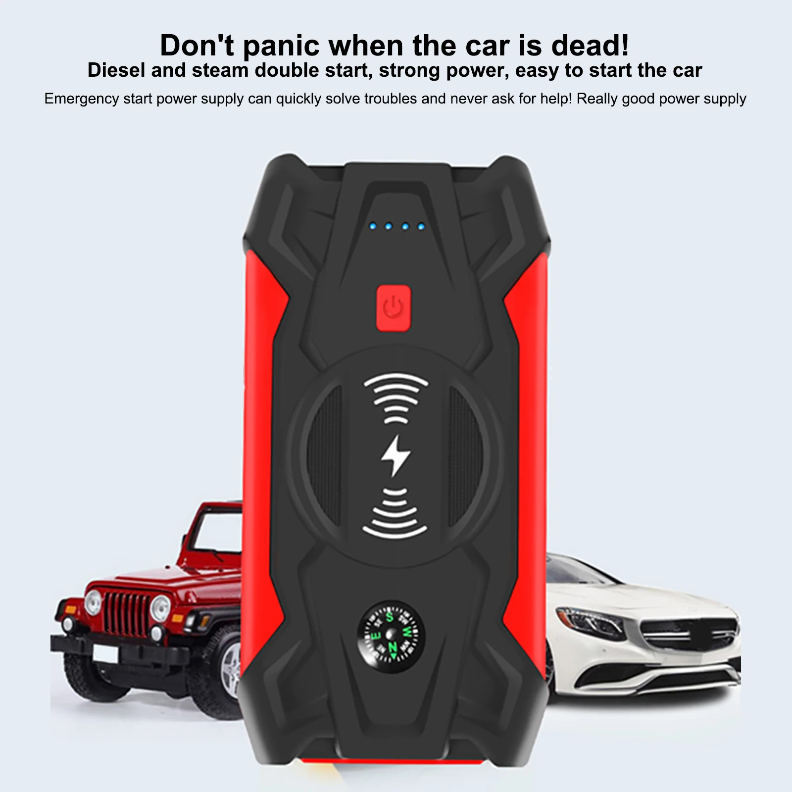 

Wireless 39800mAh 800A 12v Car Battery Jump Starter Power Bank Emergency Booster Auto Portable Starting Device Charger for Cars
