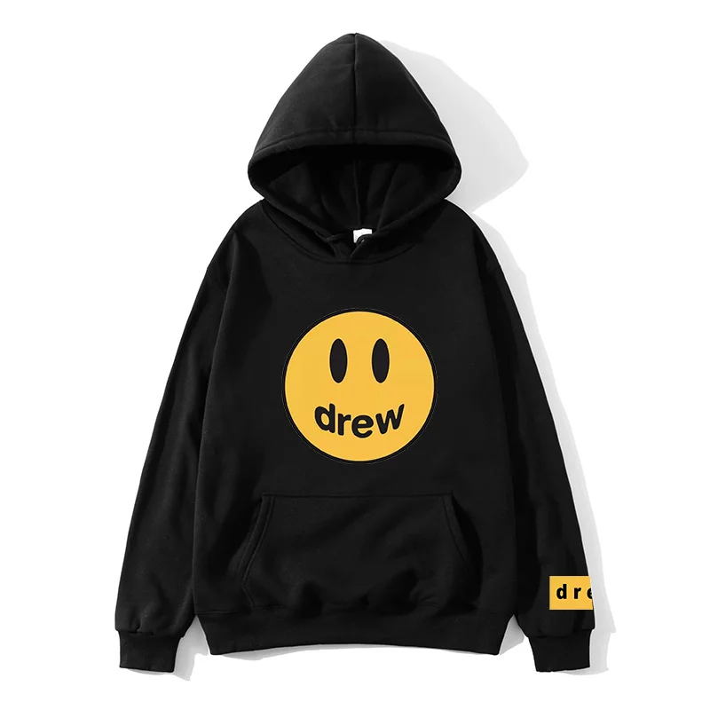 

Fashion Hoodie Men Justin Bieber The Drew House Smile Face Print Women Men Hoodies Sweatshirts Hip Hop Pullover Winter Fleece