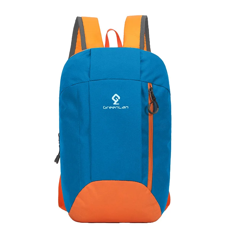 Orange Blue 10L нейлоновый ультра-светильник, походные рюкзаки, высокое качество, на молнии, с выдвижным кольцом, для улицы, водонепроницаемый, для фитнеса, для подростков, спортивная сумка - Цвет: Orange Blue