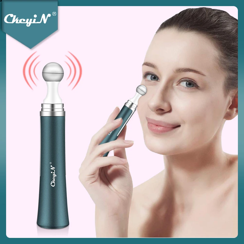 Ckeyin Electric Eye Massager Wand Pen Vibration Eliminate Eye Bags
