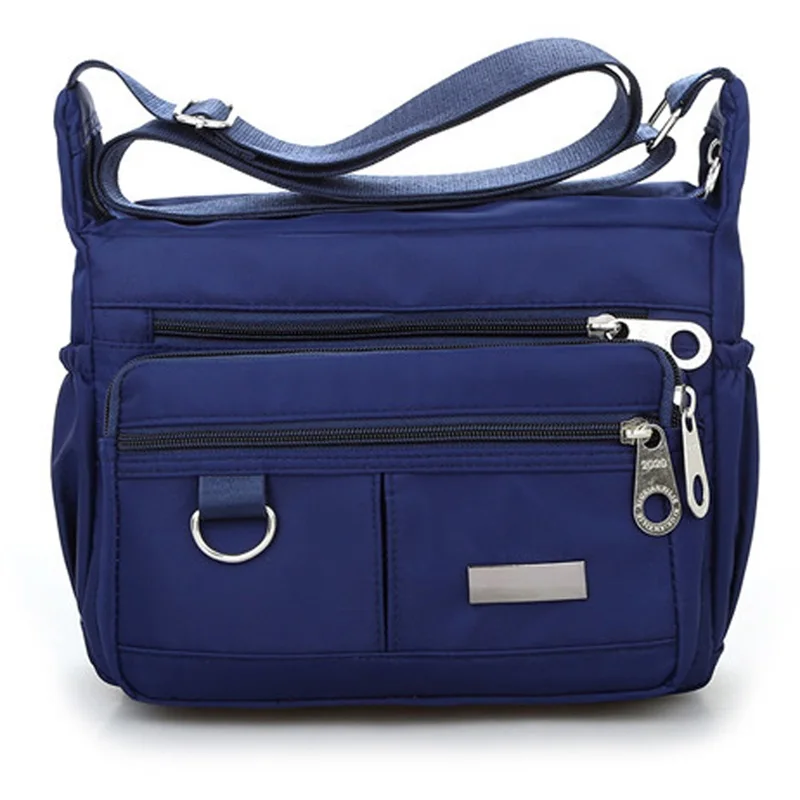 dark blue LKEEP, новинка, женская модная Водонепроницаемая оксфордская сумка, Повседневная нейлоновая сумка на плечо, сумка для мам, Большая вместительная Холщовая Сумка - Цвет: dark blue