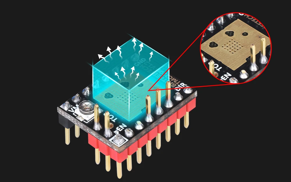 BIGTREETECH TMC2209 V1.2 Драйвер шагового двигателя TMC2208 UART драйвер VS TMC2130 TMC5160 для SKR V1.3 Pro mini E3 части 3D-принтера