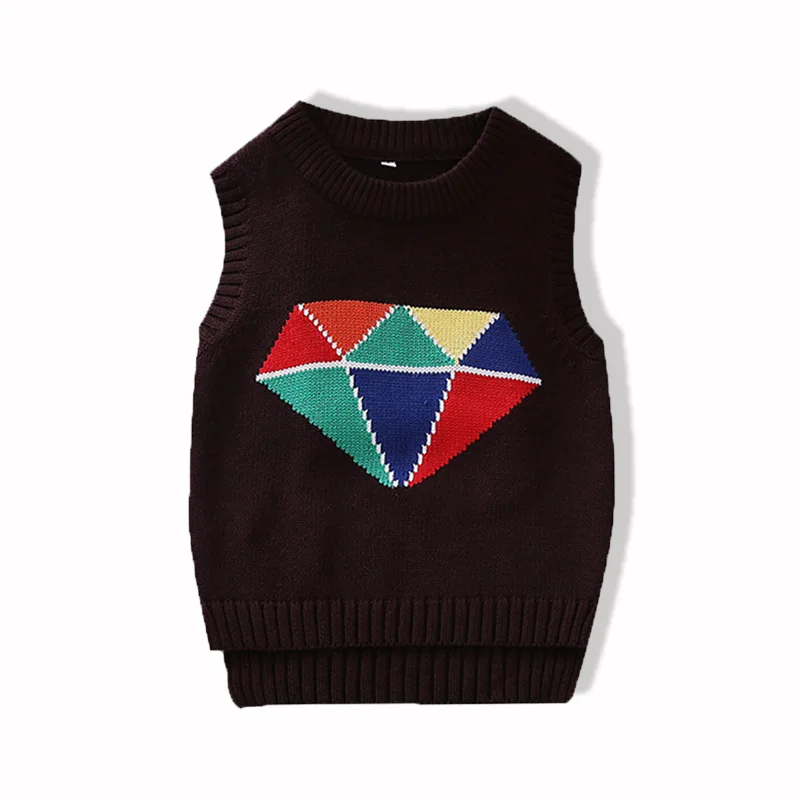 Children Knitted Vests Sweaters Children'S Clothing Autumn And Winter Baby Boys Clothes Waistcoats 24M-7y Kids Tops Wear Y