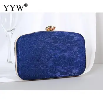 

Pink Satin Women Clutch Purse Female Fashion Lace Floral Shoulder Bags And Handbags Black Blue Party Evening Bags Bolsa Feminina