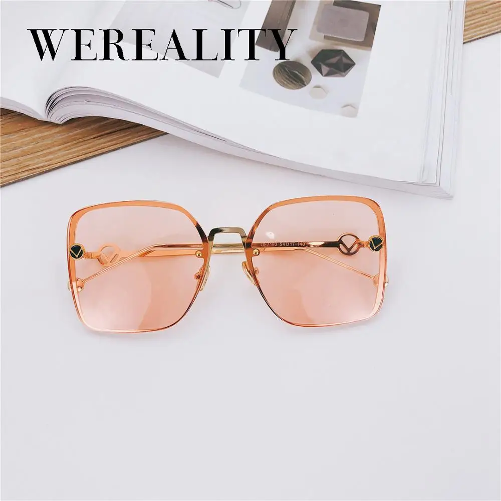 WeReality, модные солнцезащитные очки для женщин, для вождения, большая оправа, солнцезащитные очки, женские, готические, для вождения, очки, фирменный дизайн, сплав, W00002A