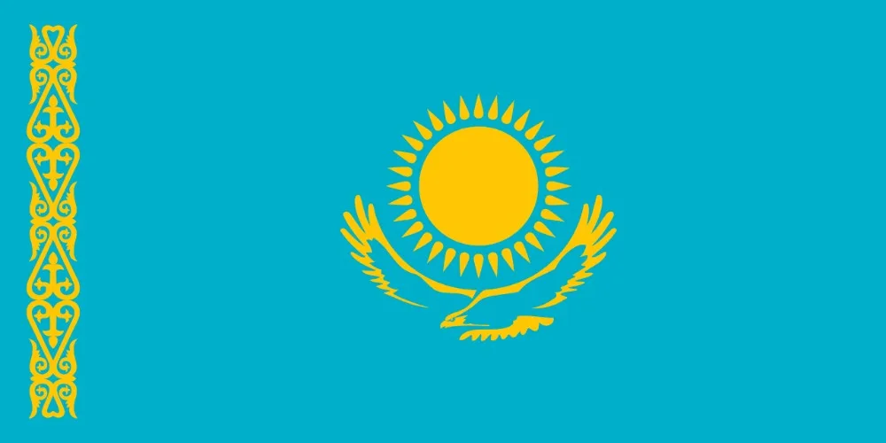 90x150cm KAZ The Republic of Kazakhstan National Flag | Дом и сад
