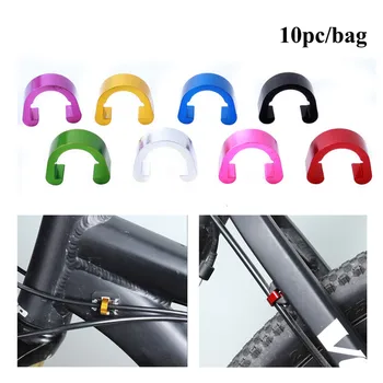

10 Pcs Guide Conversion Frame Fixed Clamp Bike Bicycle Tubing Seat Aluminum Clip Brake Cable Oil Tube U Shape Buckle