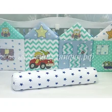 Подушка валик в кроватку для новорожденного Бортик в кроватку для новорожденного