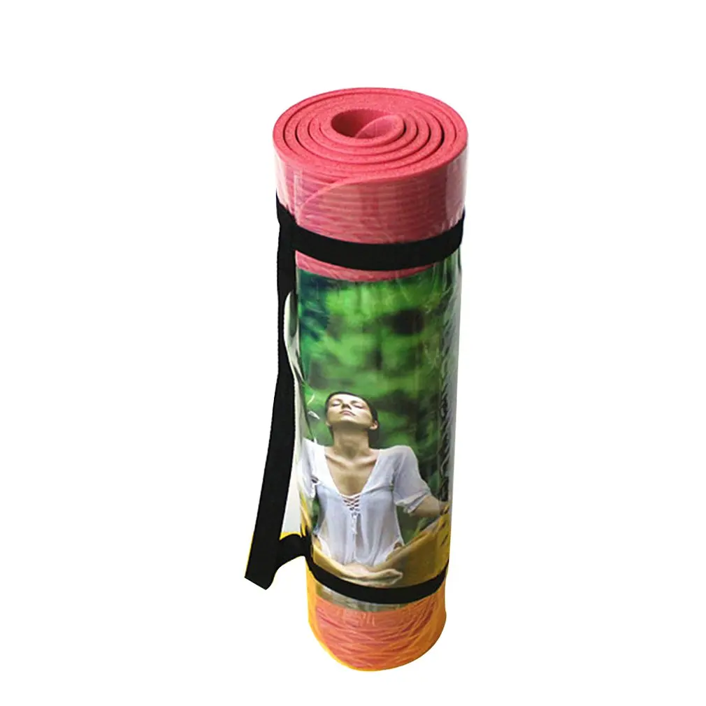 

Yoga Mat 8Mm Non-Slip Padded Sports Fitness Mat Gymnastic Protection Pad High Density Gift Wide Strap