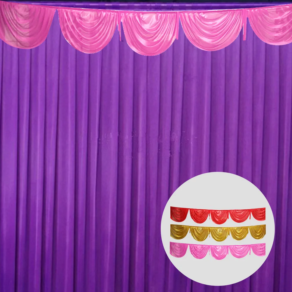 Hanging Celebration Ice Silk Event DIY Backdrop Curtain Photography Textiles Drape Smooth Wedding Decor Panel Stage Party