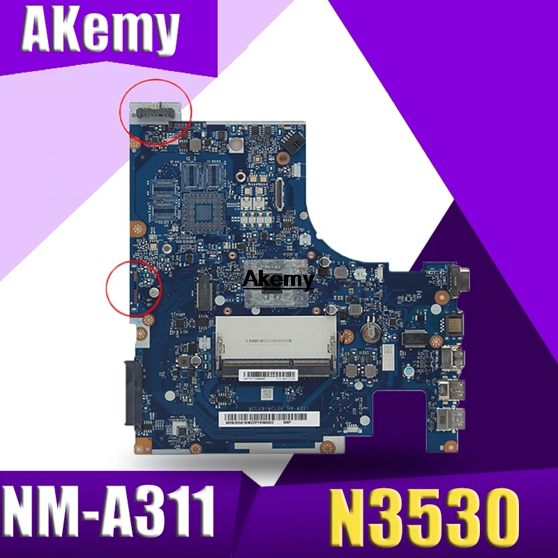 Протестированная ACLU9/ACLU0 NM-A311 материнская плата для ноутбука lenovo G50-30 на плате cpu+ видеокарта