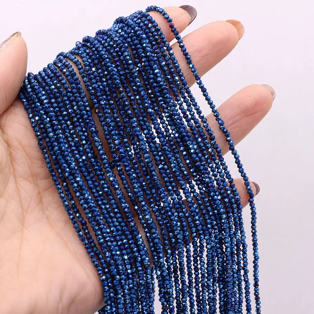 Natural Stone Shiny Quartzs Beads Small Faceted Spinel Bead for Jewelry Making Diy Necklace Bracelet Accessories 14inch E