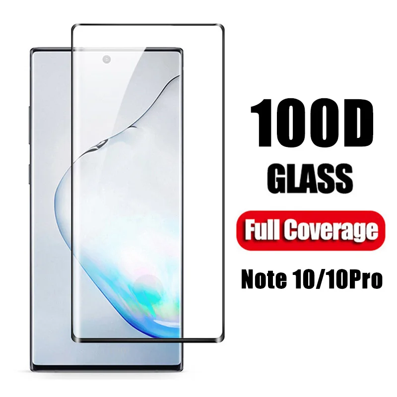 100D закаленное стекло для samsung Galaxy Note 10 Plus Защитное 8 9 S10 5g S10e note10 протектор |